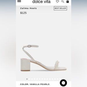 NWT Gorgeous Bridal Event Dolce Vita Heels 8.5